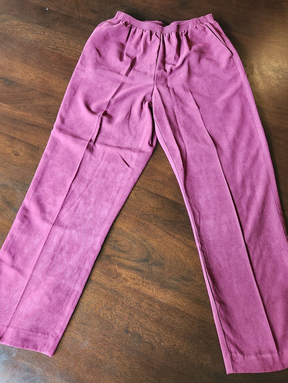 Alfred Dunner Women's Relaxed Fit Wine Colored Pants